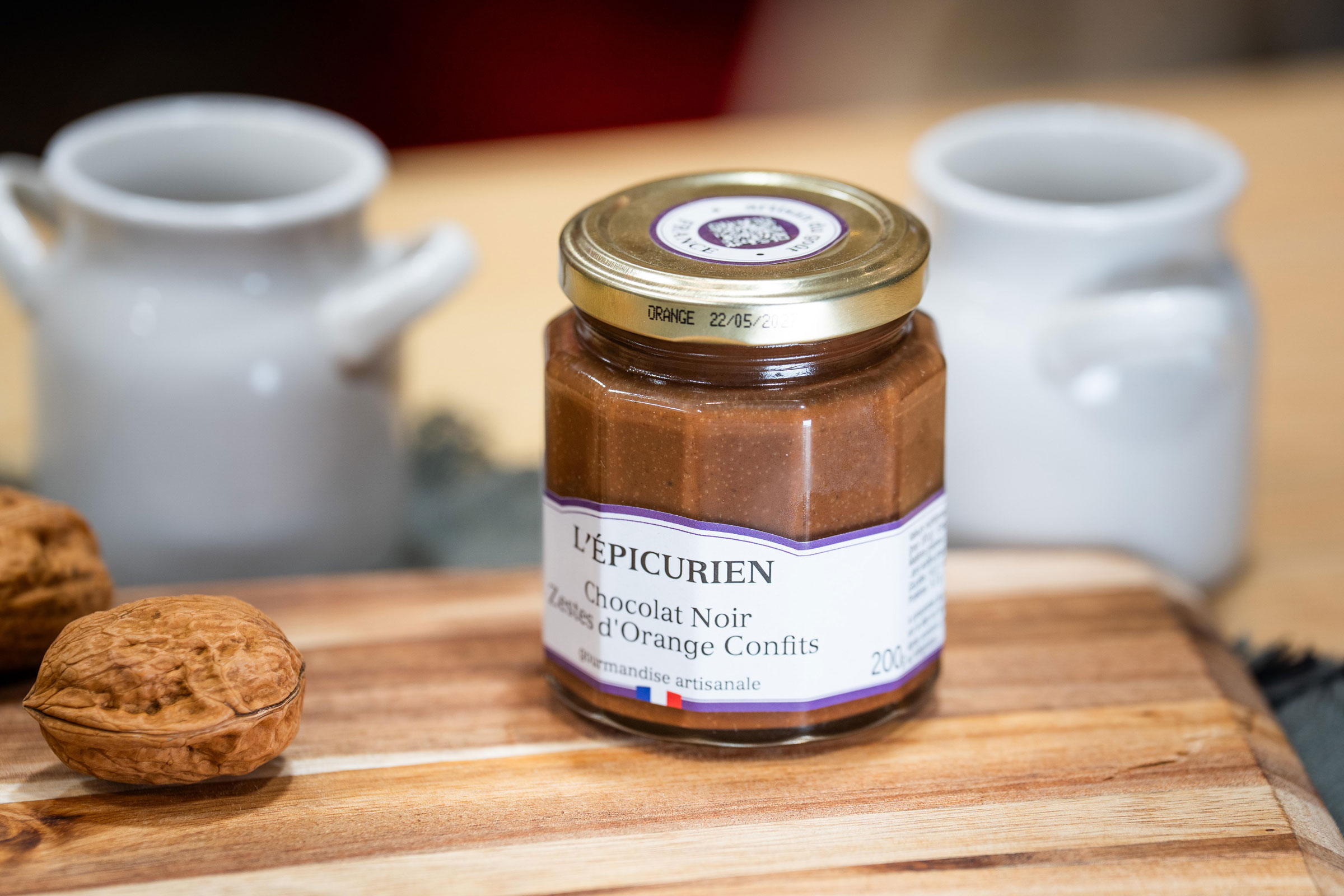 Chocolat noir zestes d'orange confits 200g