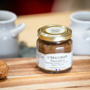 Pissaladière oignons crème d'anchois oilives noires 100g