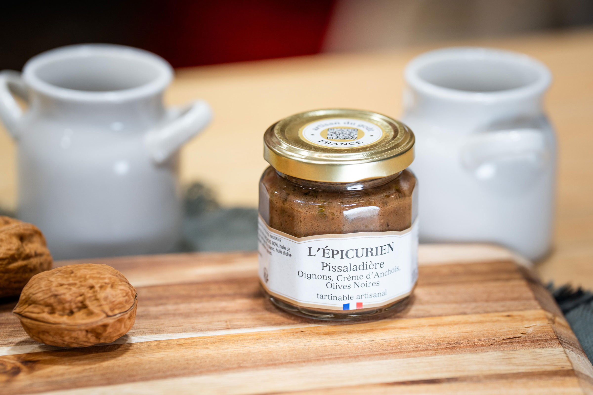 Pissaladière oignons crème d'anchois oilives noires 100g